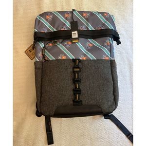 Focused Space The Wimbledon Tennis Backpack Blue Gray Laptop Travel School Bag
